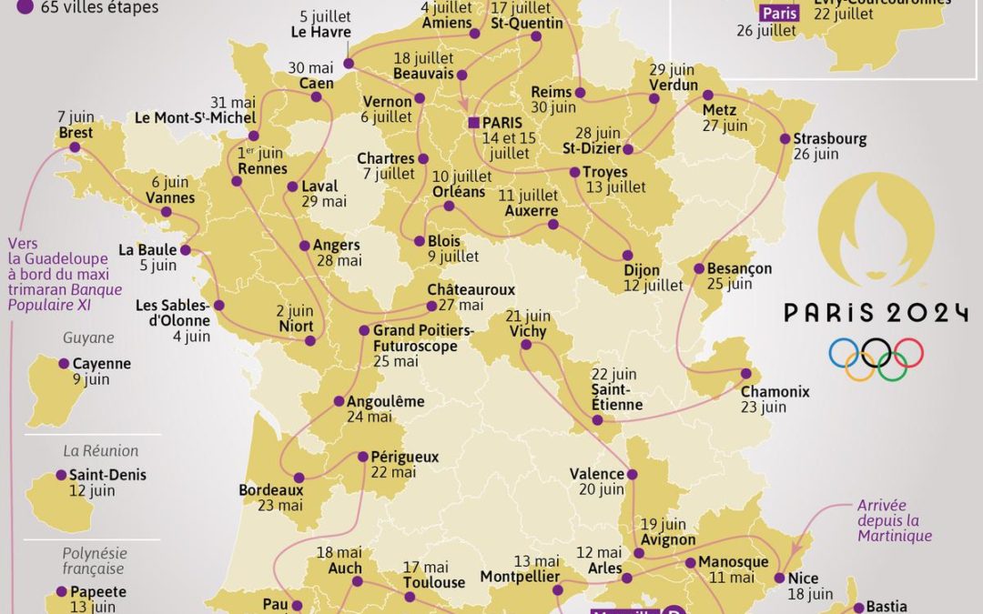 Parcours Unique de la Flamme Olympique dans le Val-de-Marne