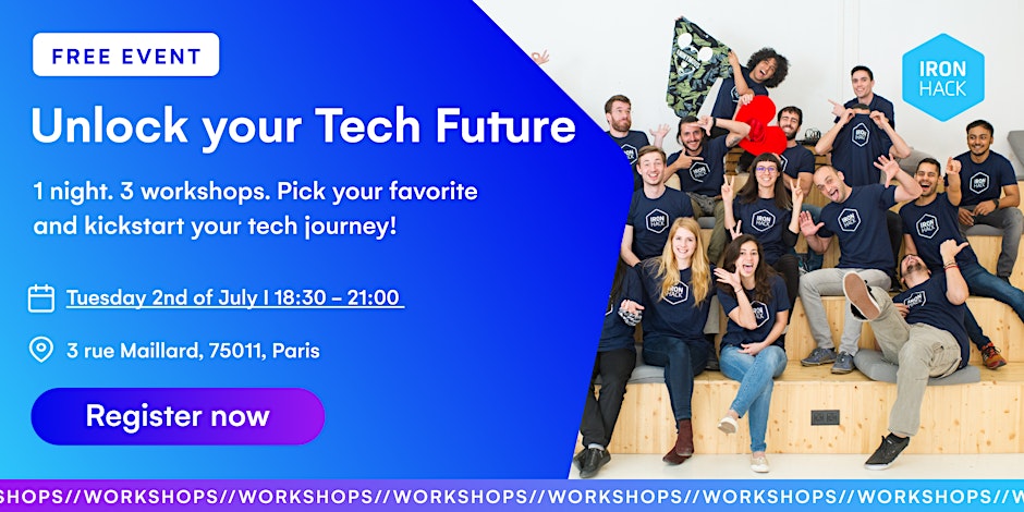 Plonge dans l&rsquo;avenir de la tech avec Ironhack : soirée découverte à Paris