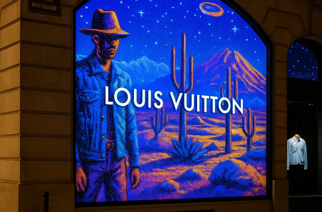 Pharrell débarque à Paris et transforme l’avenue Montaigne en terrain de jeu futuriste