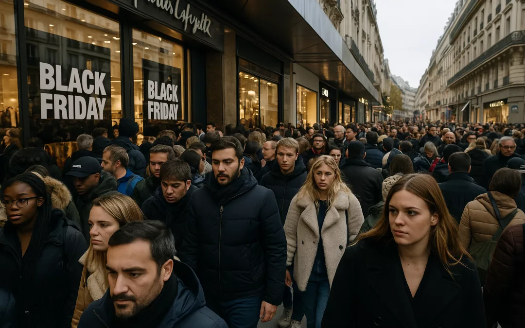 Black Friday à Paris : frénésie urbaine et scènes people inattendues