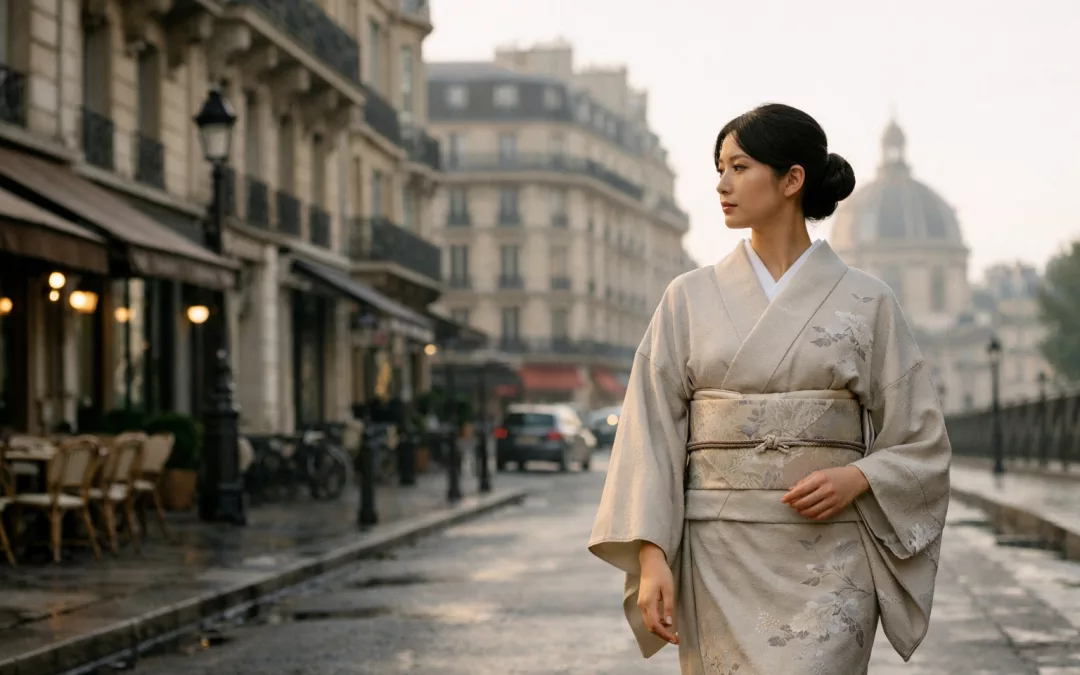 Japon : le kimono n’est pas un costume — c’est un langage (et Paris commence à le comprendre)